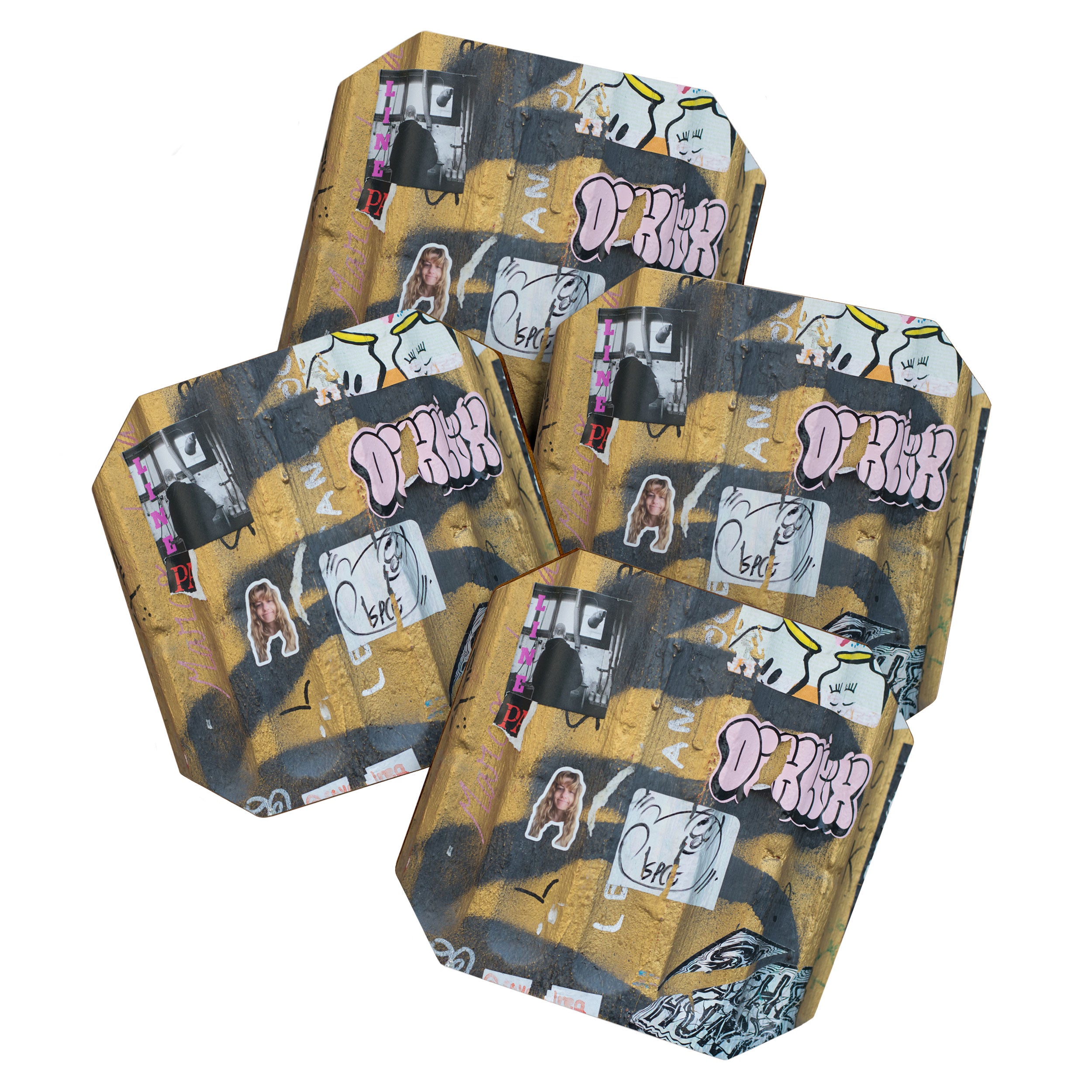 graffiti on the wall Coaster Gallery Image 1