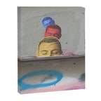 Layered Street Art Portrait Canvas Print Gallery Image 6