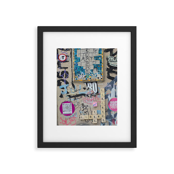 Letters on the wall Framed Art Print Gallery Image 1