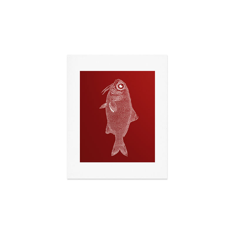 red fish poisson Art Print Gallery Image 1