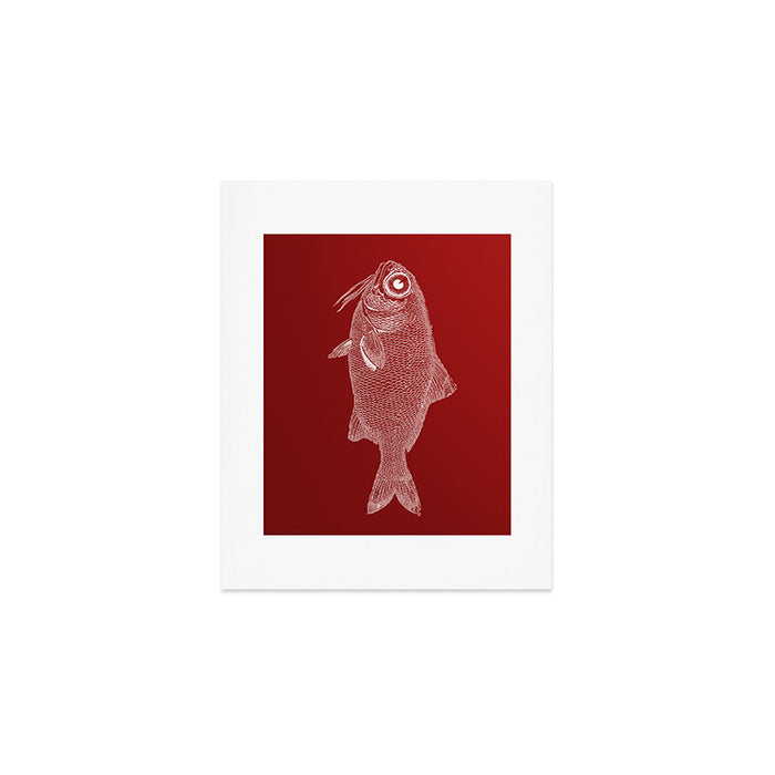 red fish poisson Art Print Gallery Image 1