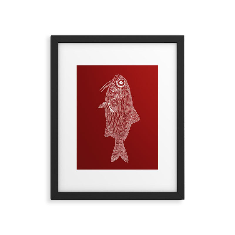 red fish poisson Framed Art Print Gallery Image 5
