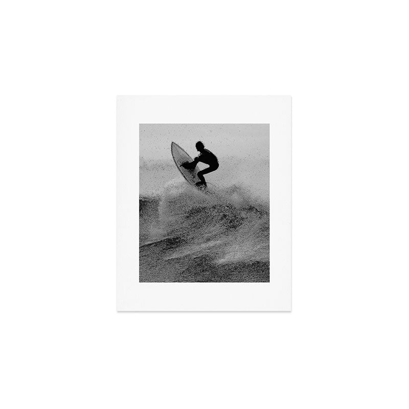 Surf black white Art Print Gallery Image 1