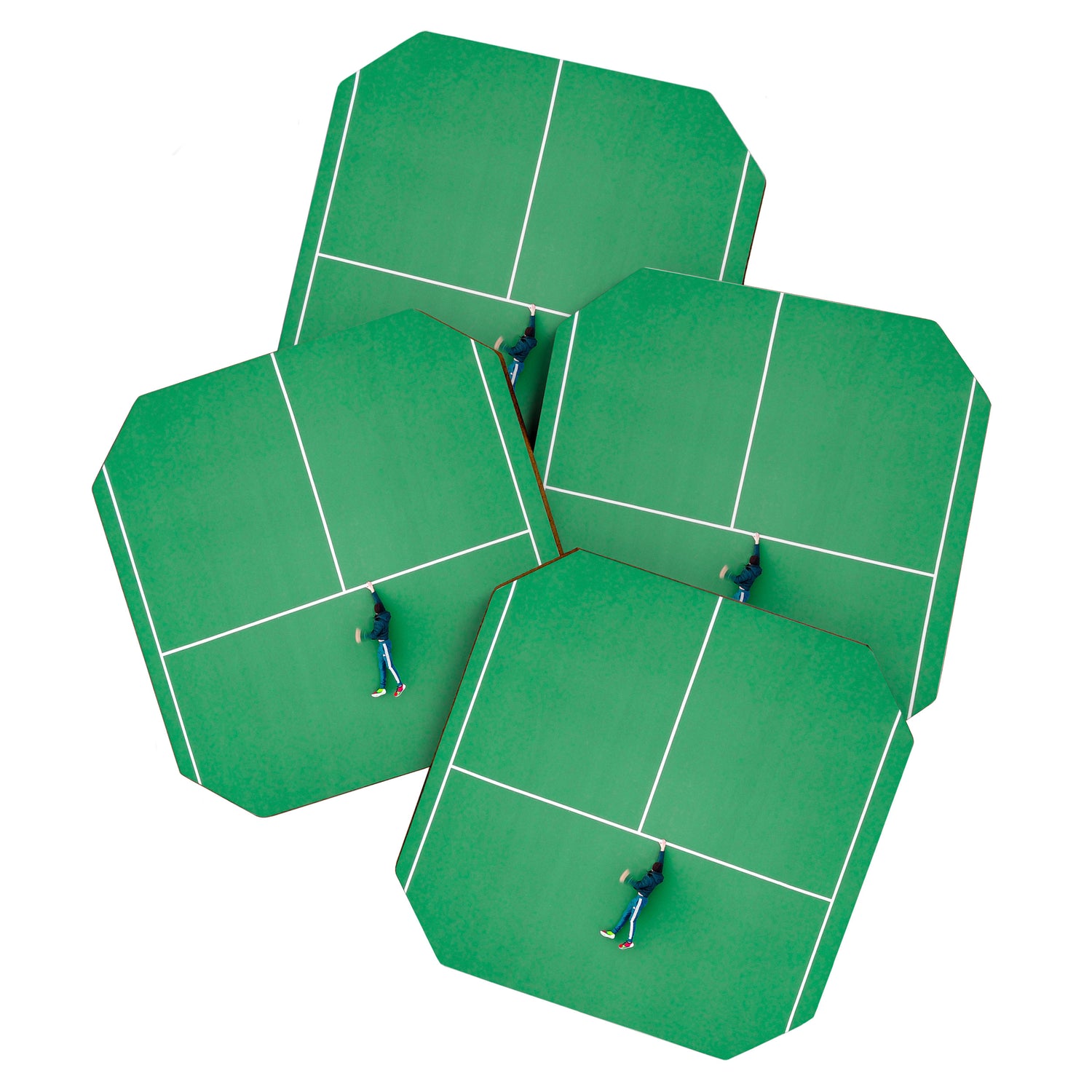 Tennis court green Coaster Gallery Image 1