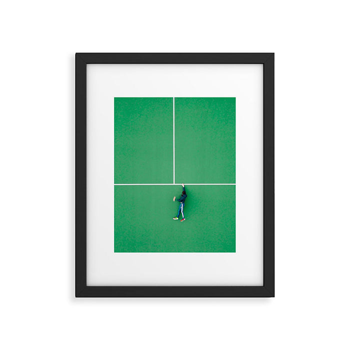 Tennis court green Framed Art Print Gallery Image 1