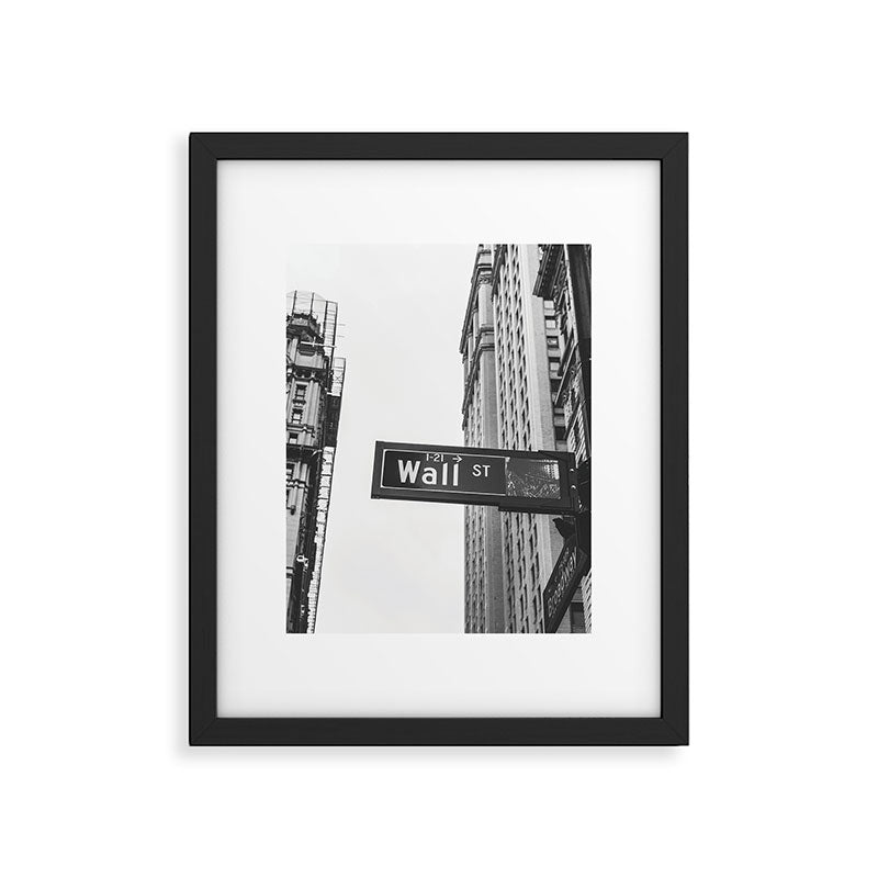 Wall street bw Framed Art Print Gallery Image 5