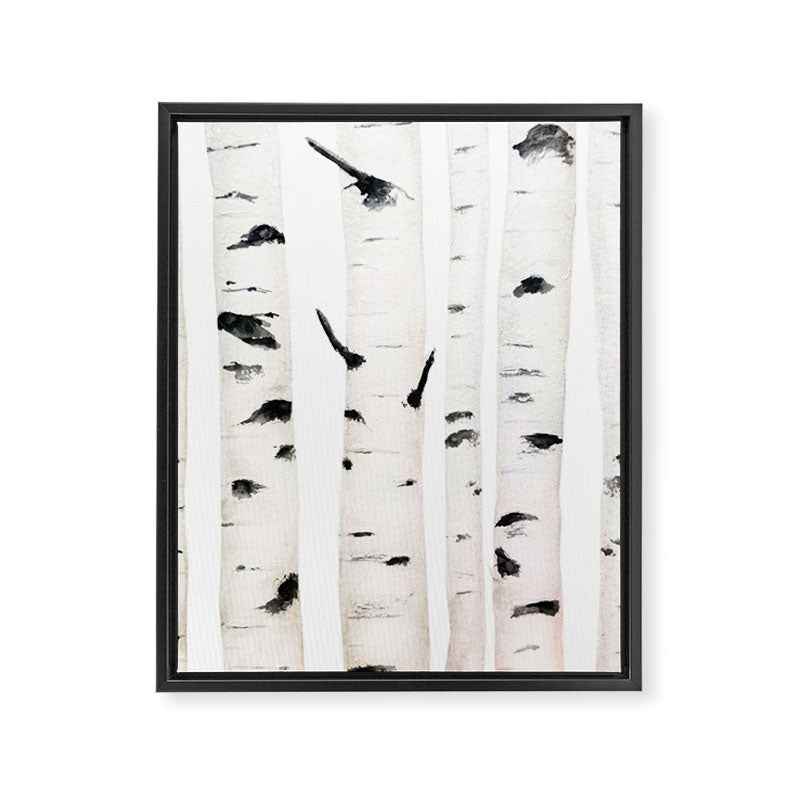 birch horizontal Framed Canvas Print Gallery Image 6