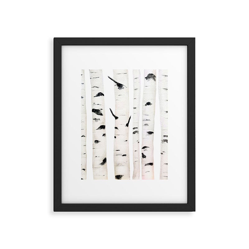 birch horizontal Framed Art Print Gallery Image 5