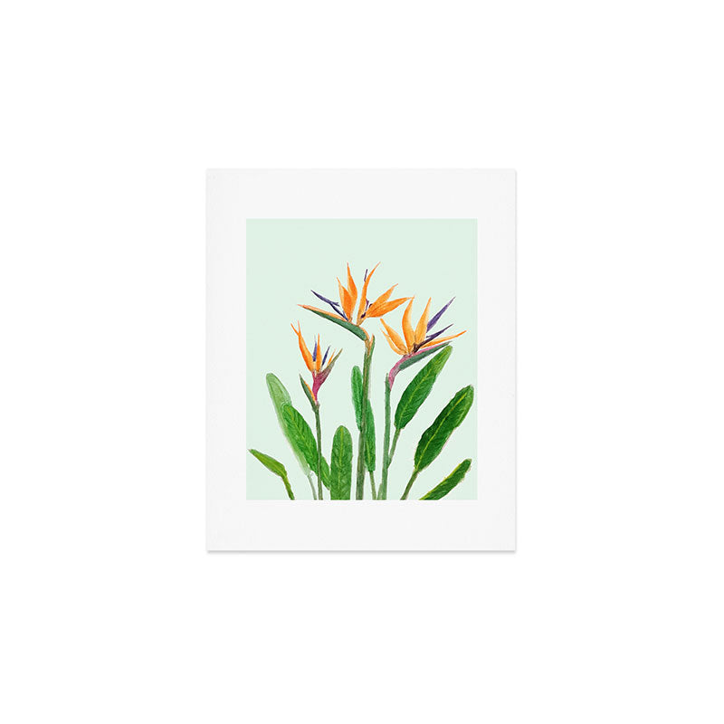 bird of paradise flower painting Art Print Gallery Image 1