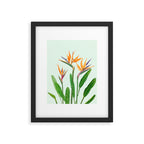 bird of paradise flower painting Framed Art Print Gallery Image 5