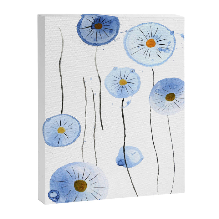 blue abstract dandelion 2 Canvas Print Gallery Image 1