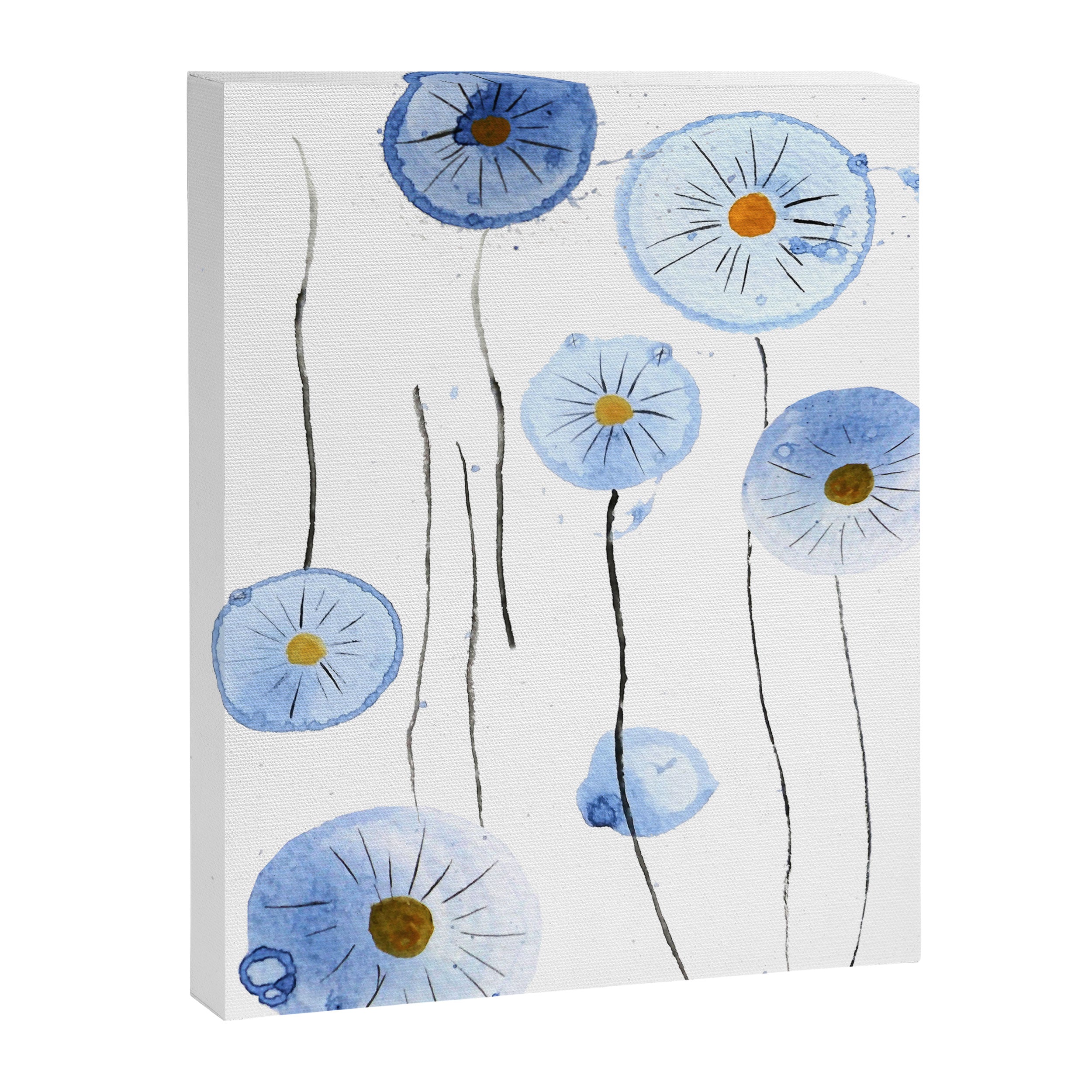 blue abstract dandelion 2 Canvas Print Gallery Image 6