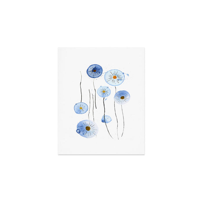 blue abstract dandelion 2 Art Print Gallery Image 1