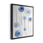 blue abstract dandelion 2 Framed Canvas Print Gallery Image 2