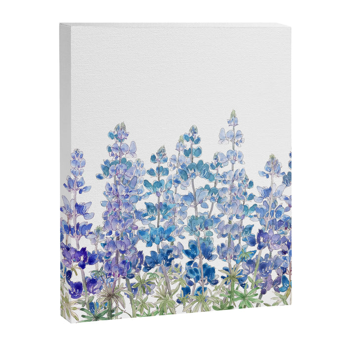 blue and purple lupin flowers horizontal  Canvas Print Gallery Image 1