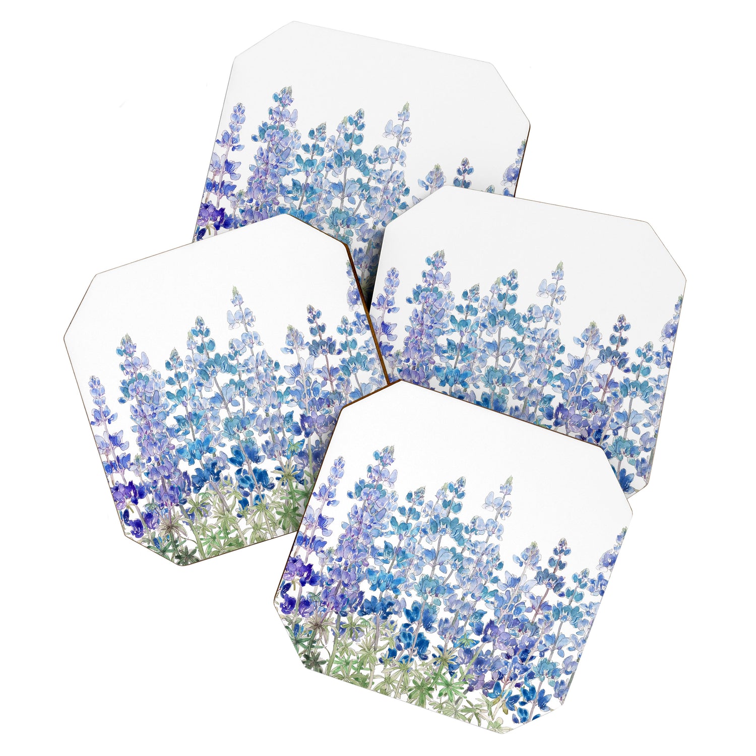 blue and purple lupin flowers horizontal  Coaster Gallery Image 1