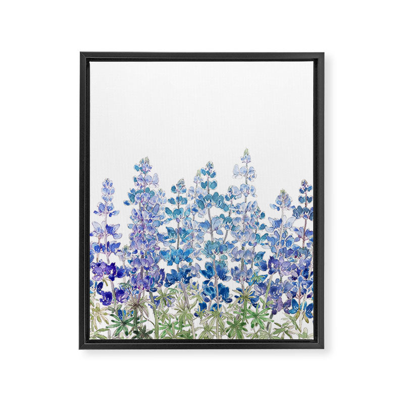 blue and purple lupin flowers horizontal  Framed Canvas Print Gallery Image 8