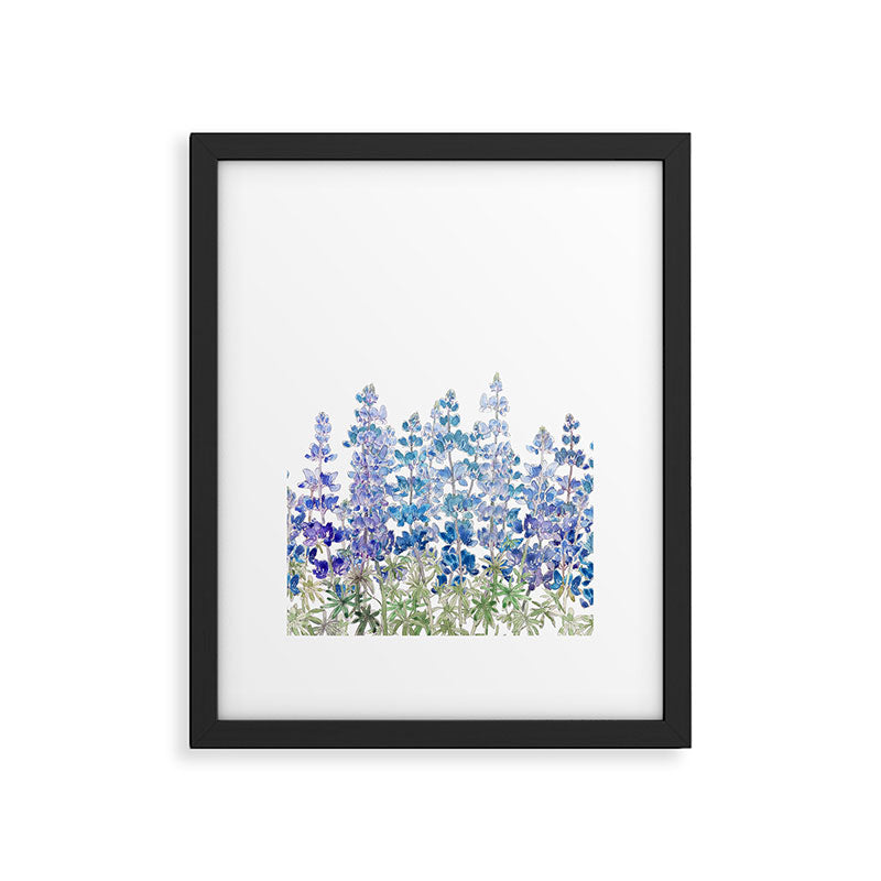 blue and purple lupin flowers horizontal  Framed Art Print Gallery Image 6
