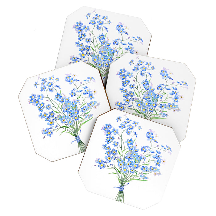 blue forget me not bouquet 2020 Coaster Gallery Image 1