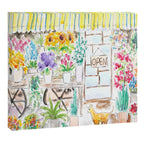 cheerful flower shop and a cat watercolor  Canvas Print Gallery Image 14