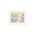 cheerful flower shop and a cat watercolor  Art Print Gallery Image 1