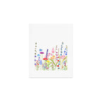 colorful wildflower fields watercolor Art Print Gallery Image 1
