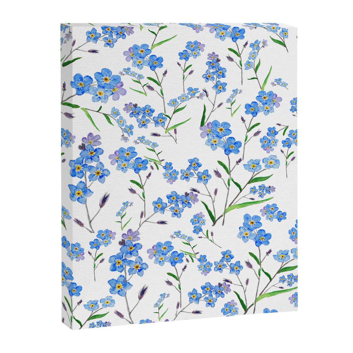 forget me not pattern watercolor  Canvas Print Gallery Image 6