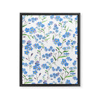 forget me not pattern watercolor  Framed Canvas Print Gallery Image 6