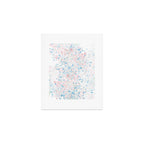 light pink and blue baby's breath flowers pattern Art Print Gallery Image 1