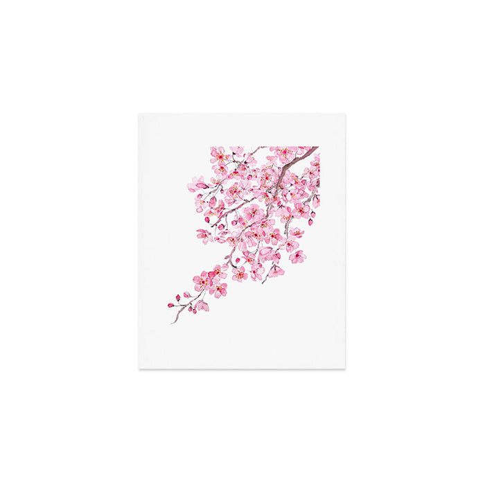 pink cherry blossom watercolor 2020 Art Print Gallery Image 1