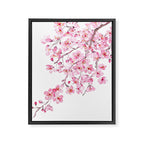 pink cherry blossom watercolor 2020 Framed Canvas Print Gallery Image 6