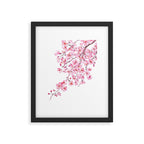 pink cherry blossom watercolor 2020 Framed Art Print Gallery Image 5