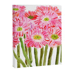 Pink Gerbera Daisy watercolor Canvas Print Gallery Image 8