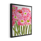 Pink Gerbera Daisy watercolor Framed Canvas Print Gallery Image 2
