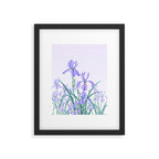purple iris watercolor Framed Art Print Gallery Image 5