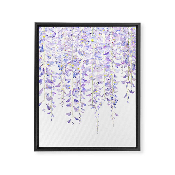 purple wisteria in bloom 2021 Framed Canvas Print Gallery Image 1