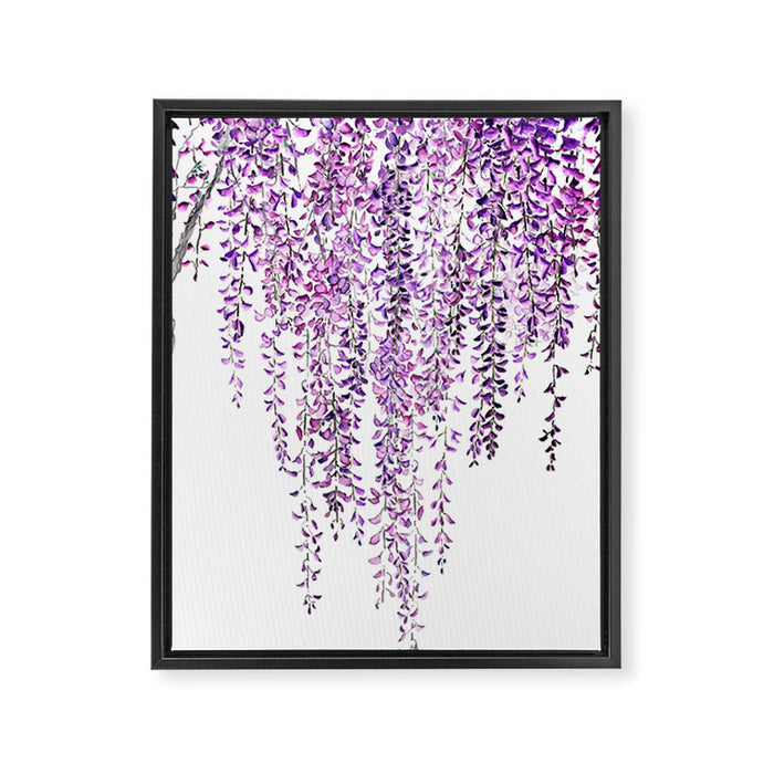purple wisteria in bloom Framed Canvas Print Gallery Image 1