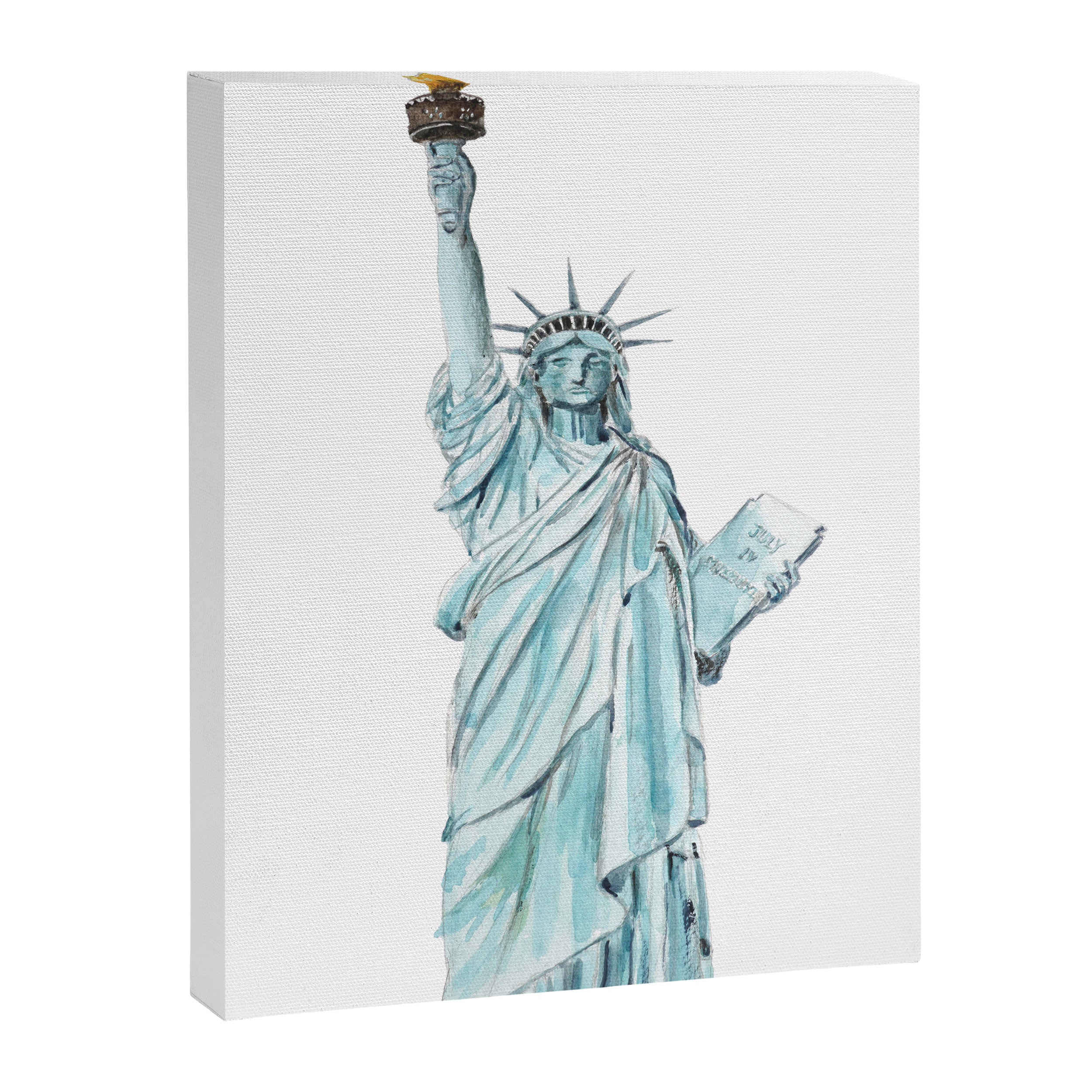 Statue of Liberty watercolor  Canvas Print Gallery Image 6