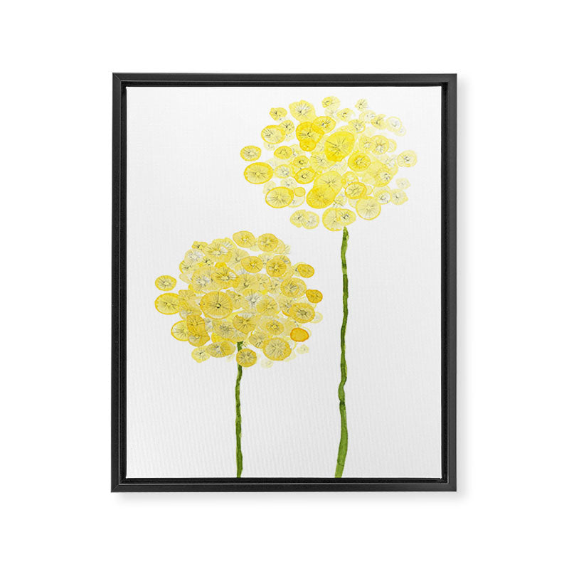 two abstract dandelions watercolor Framed Canvas Print Gallery Image 8