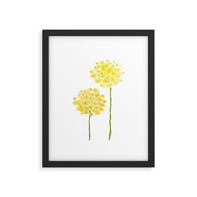 two abstract dandelions watercolor Framed Art Print Gallery Image 6