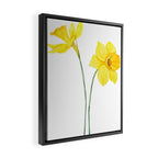 two botanical yellow daffodils watercolor Framed Canvas Print Gallery Image 2