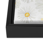 white daisy pattern watercolor Framed Canvas Print Gallery Image 3