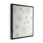 white daisy pattern watercolor Framed Canvas Print Gallery Image 2