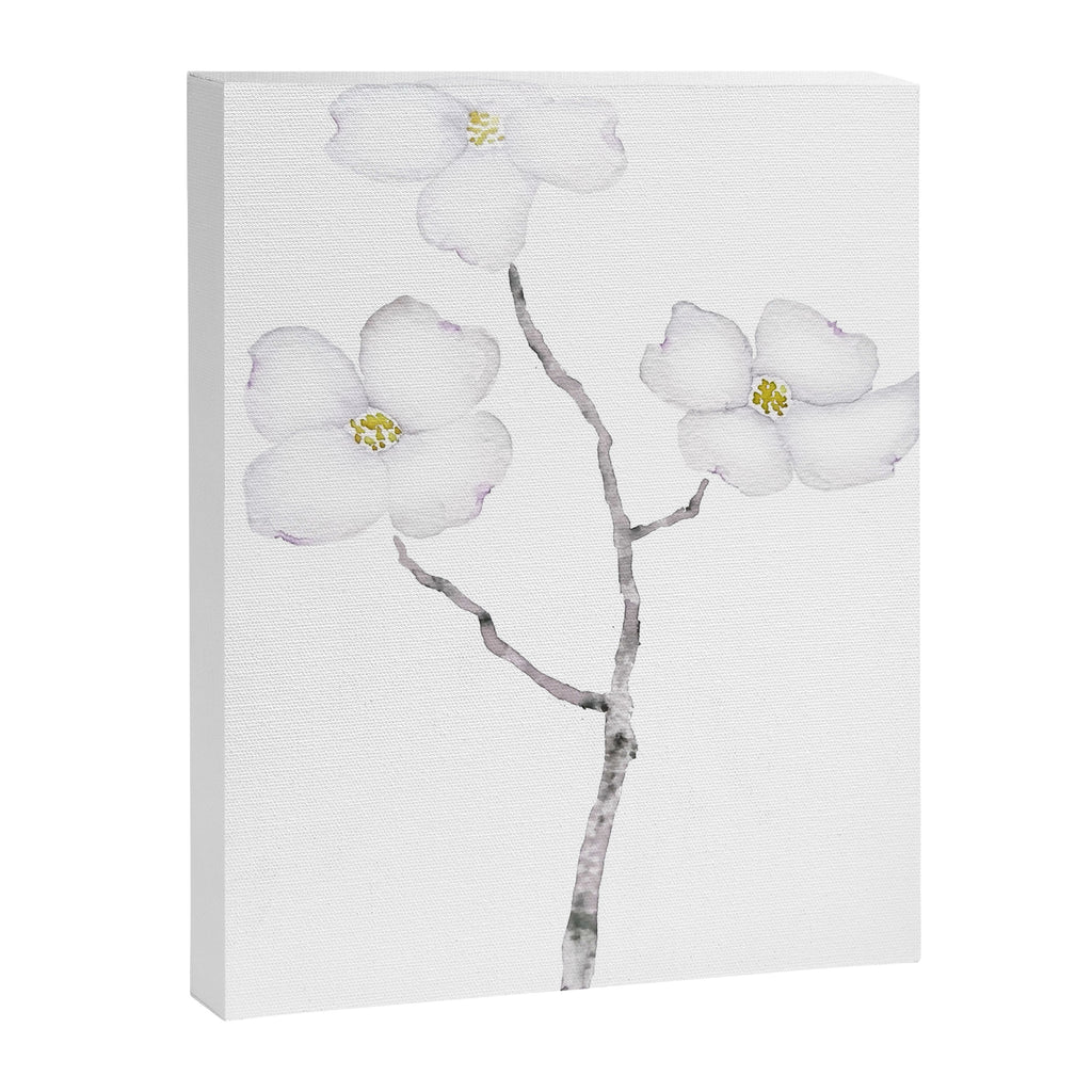white dogwood flower watercolor Canvas Print Gallery Image 6