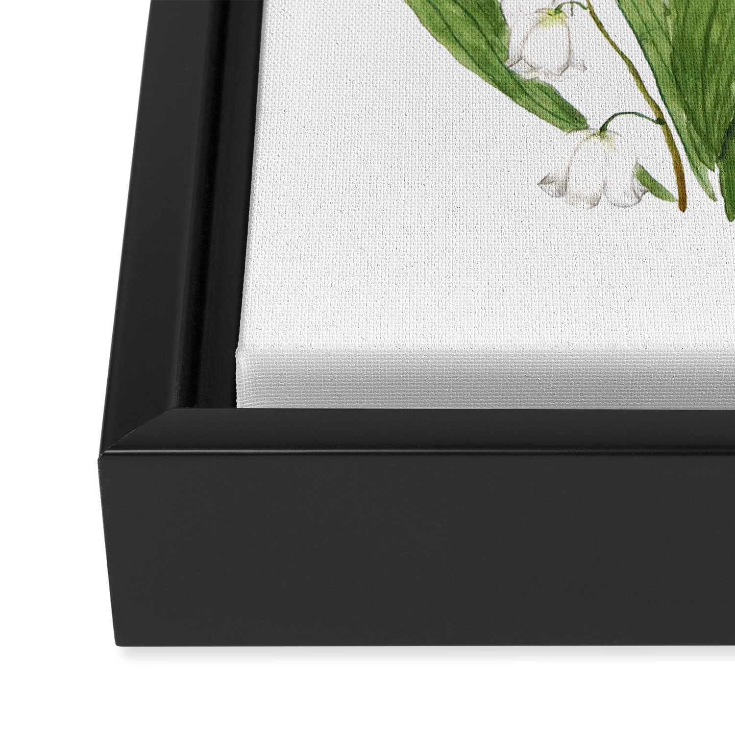 white lily of valley Framed Canvas Print Gallery Image 3