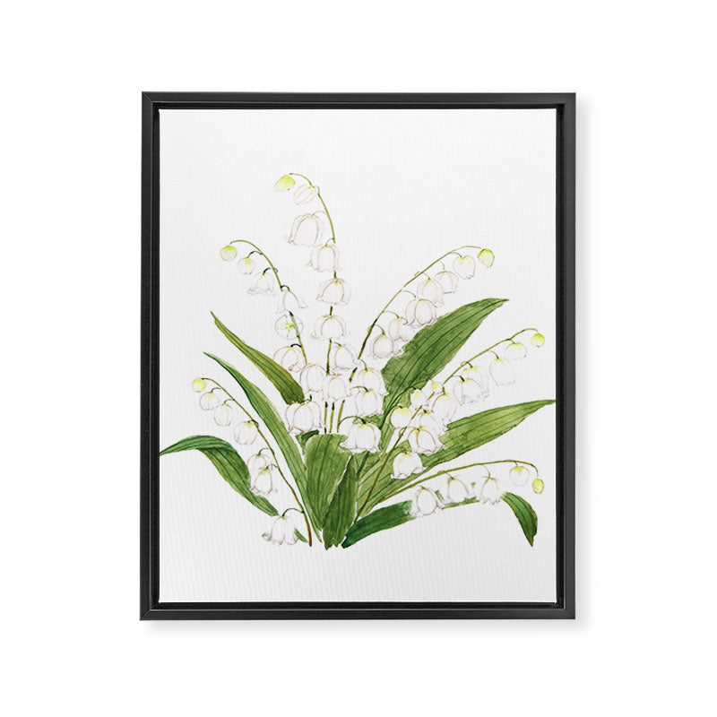 white lily of valley Framed Canvas Print Gallery Image 6