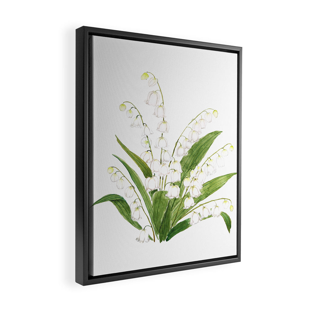 white lily of valley Framed Canvas Print Gallery Image 2