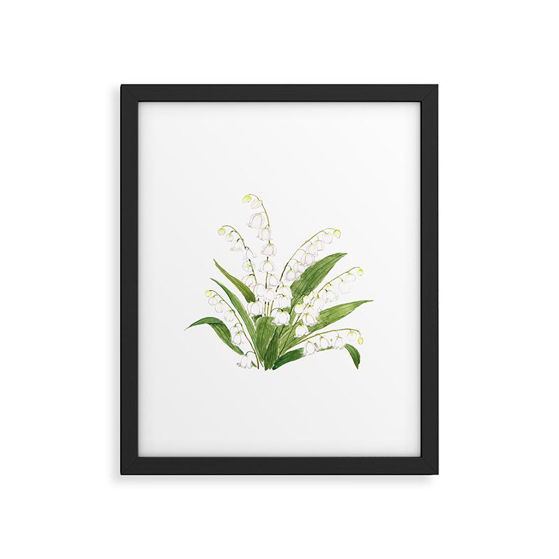 white lily of valley Framed Art Print Gallery Image 5