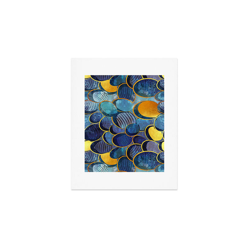 Abstract deep blue Art Print Gallery Image 1