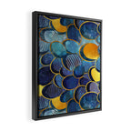 Abstract deep blue Framed Canvas Print Gallery Image 2